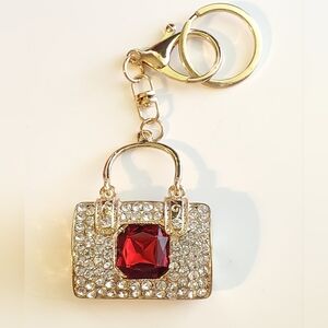 Rhinestone Bag Charm/ Keychain
